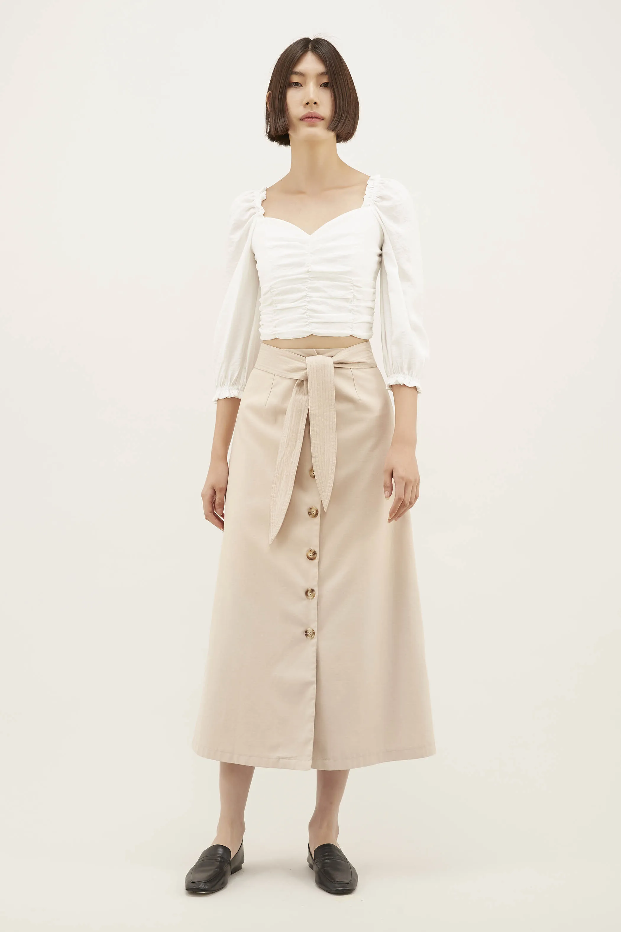 Cheyanne Belted Midi Skirt 