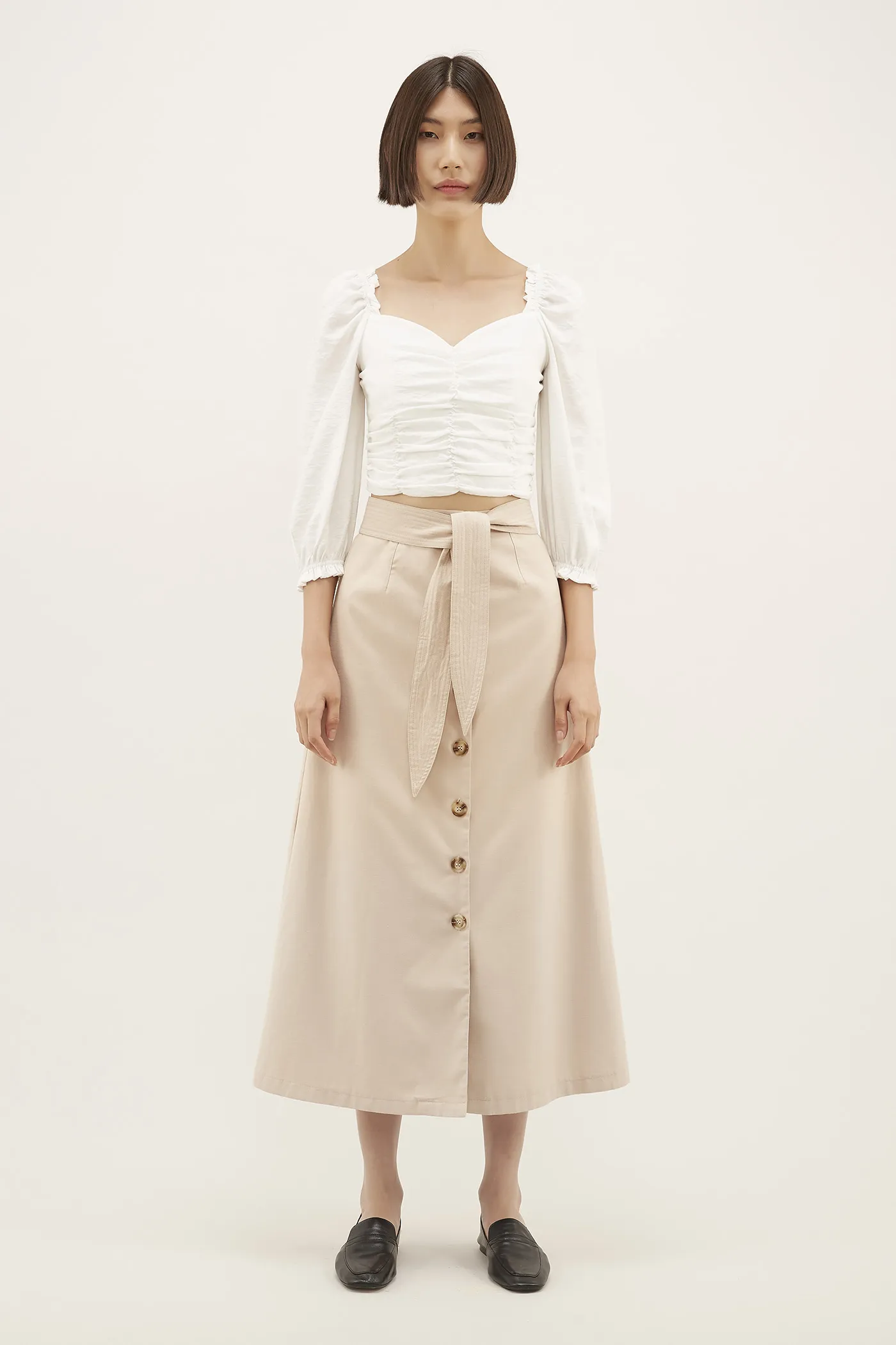 Cheyanne Belted Midi Skirt 