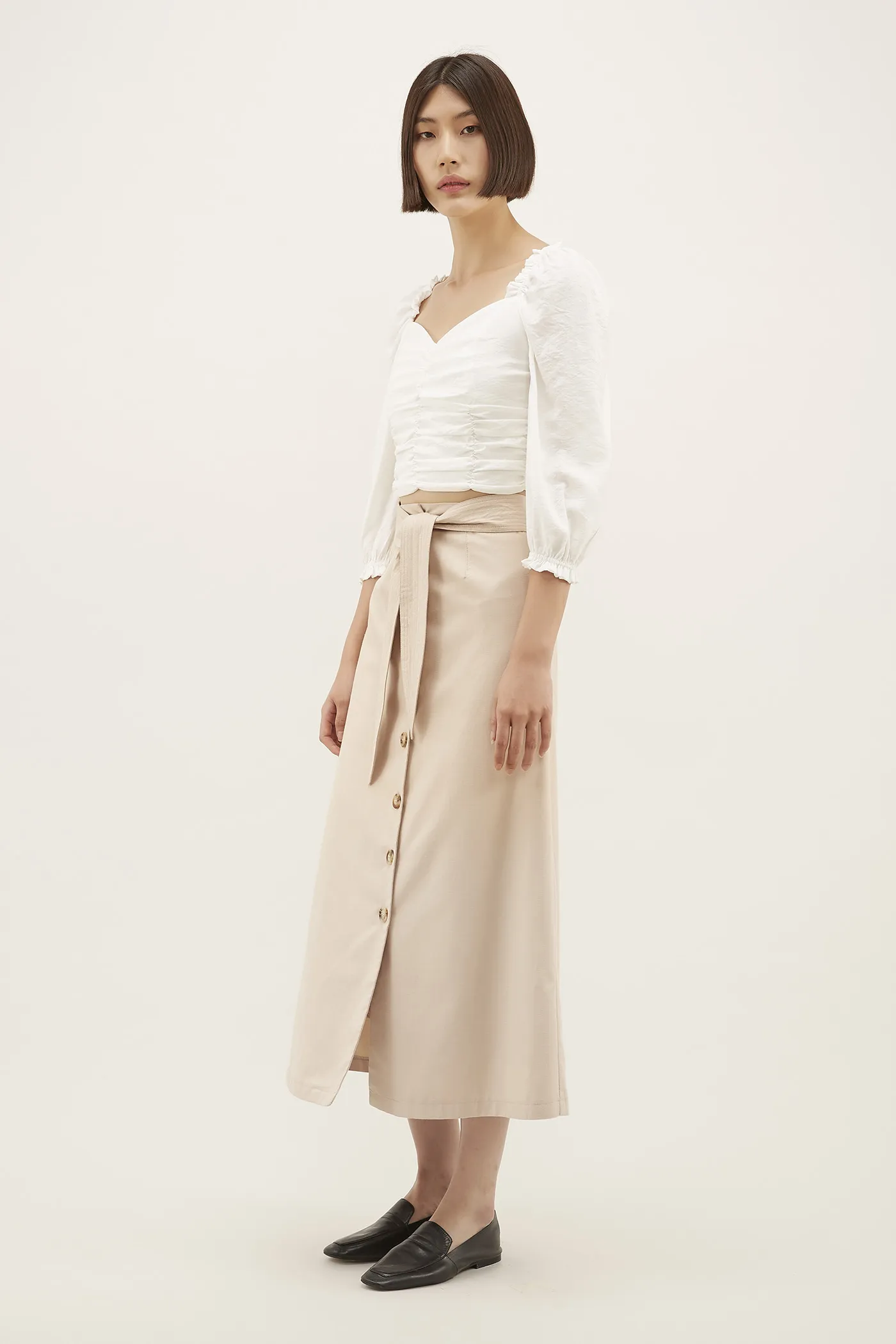 Cheyanne Belted Midi Skirt 