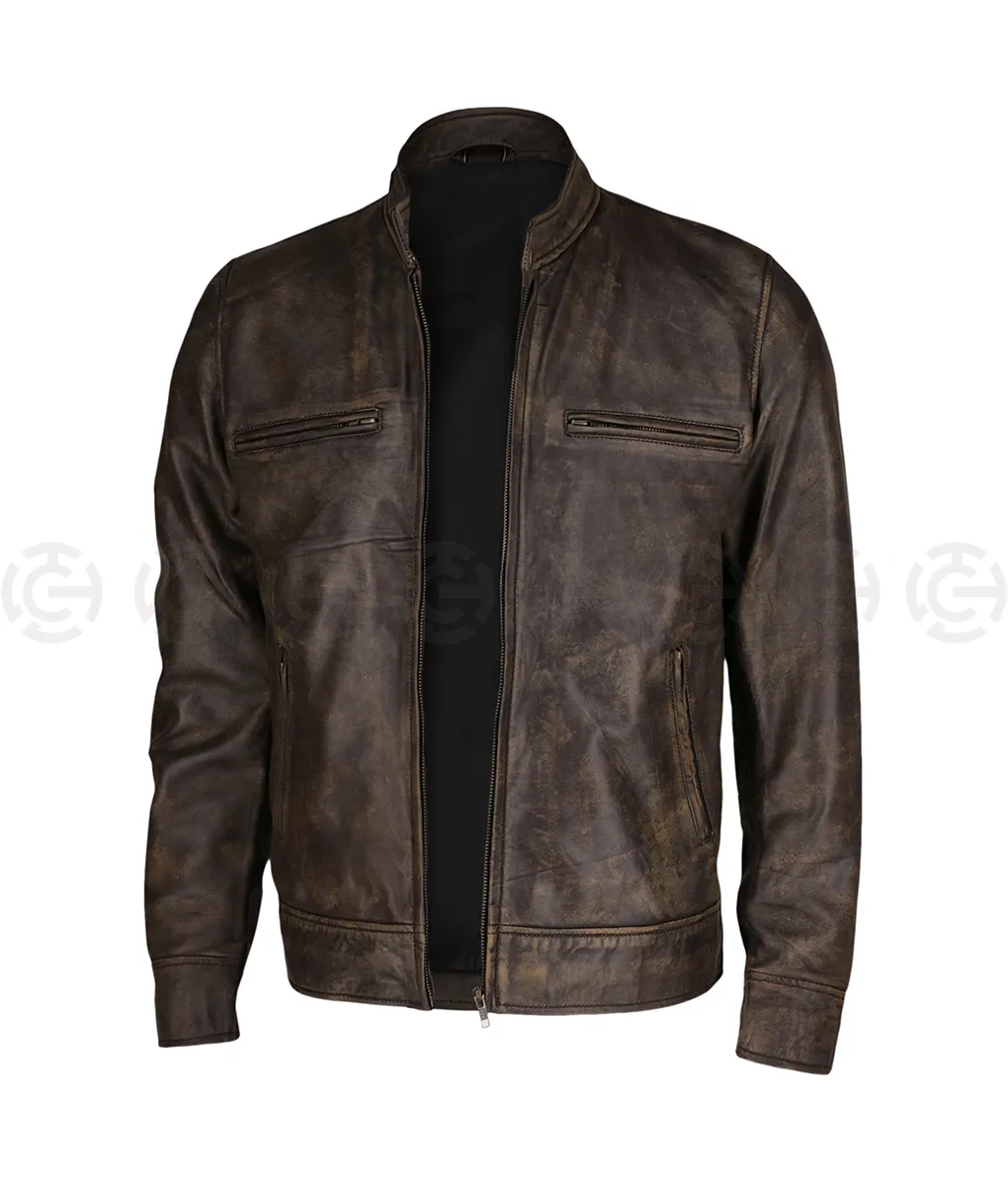 Chicago P.D Season 08 Hank Voight Distressed Leather Jacket | TLC