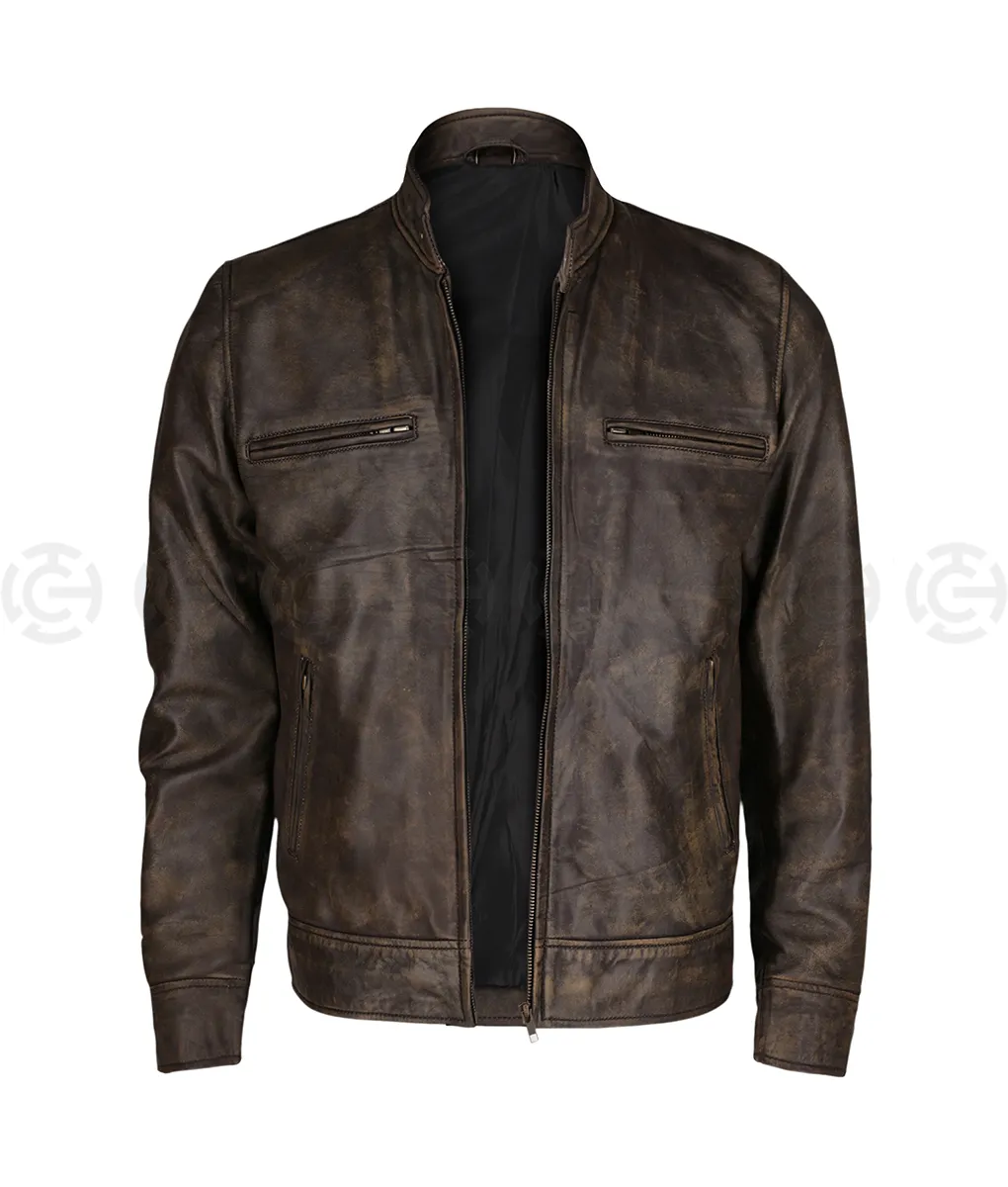 Chicago P.D Season 08 Hank Voight Distressed Leather Jacket | TLC