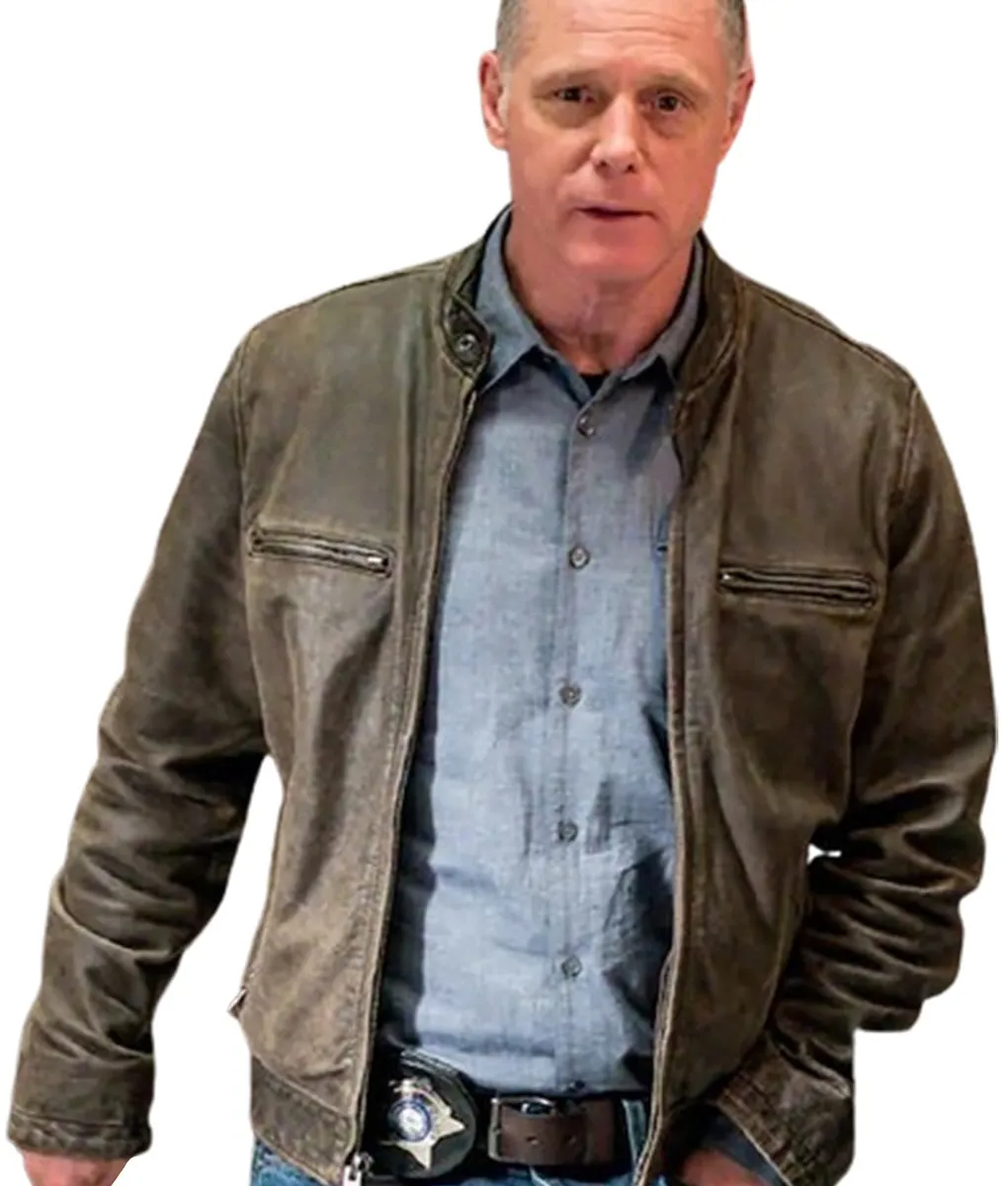 Chicago P.D Season 08 Hank Voight Distressed Leather Jacket | TLC