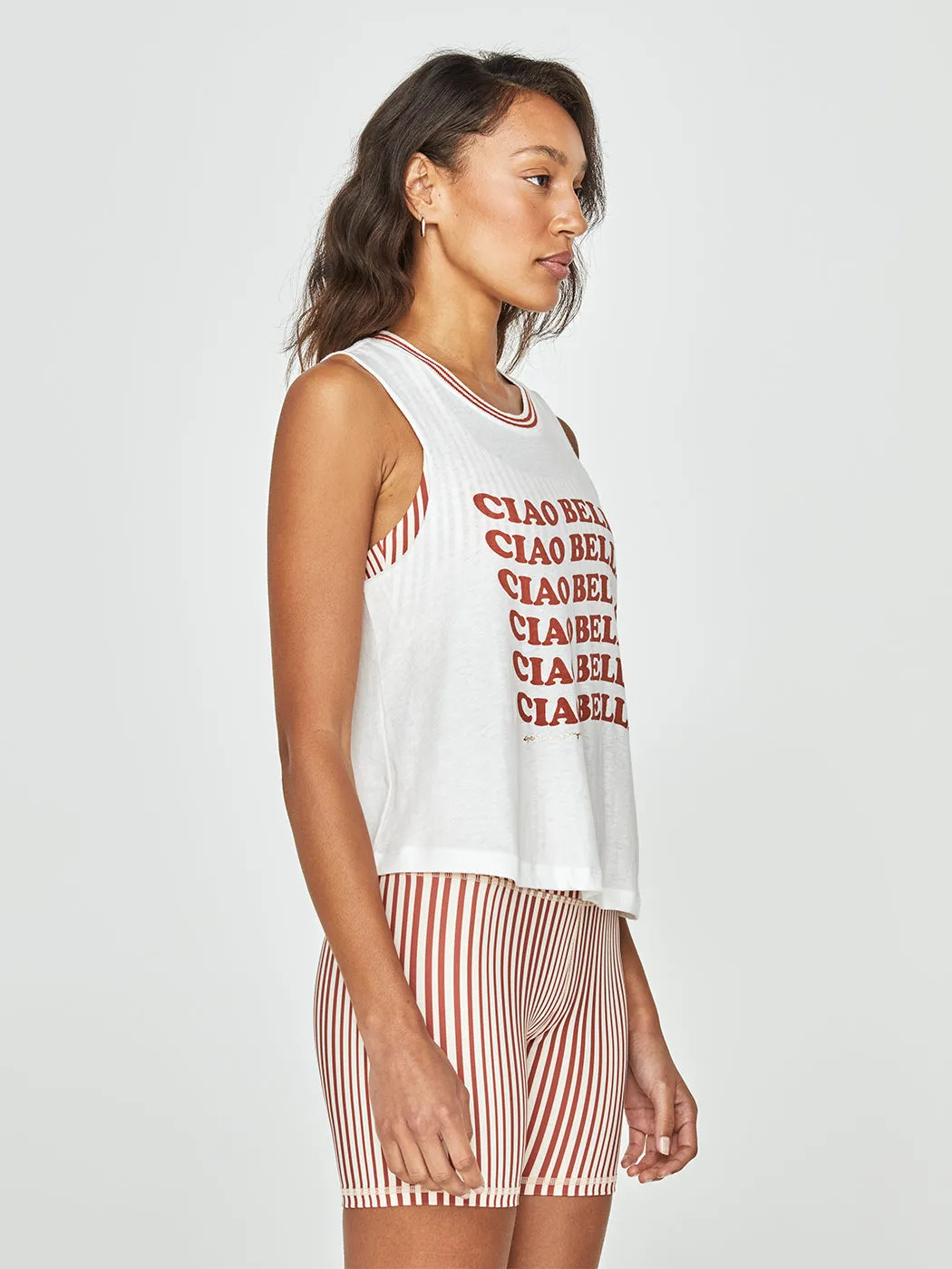 Ciao Bella Crop Tank - Stone