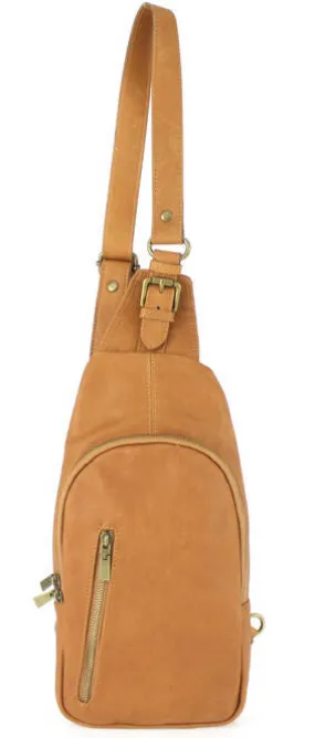 Cognac men's shoulder bag sam