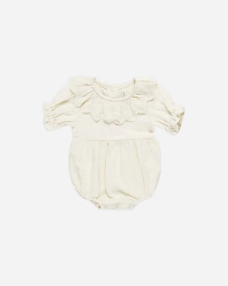 Collared Romper || Ivory