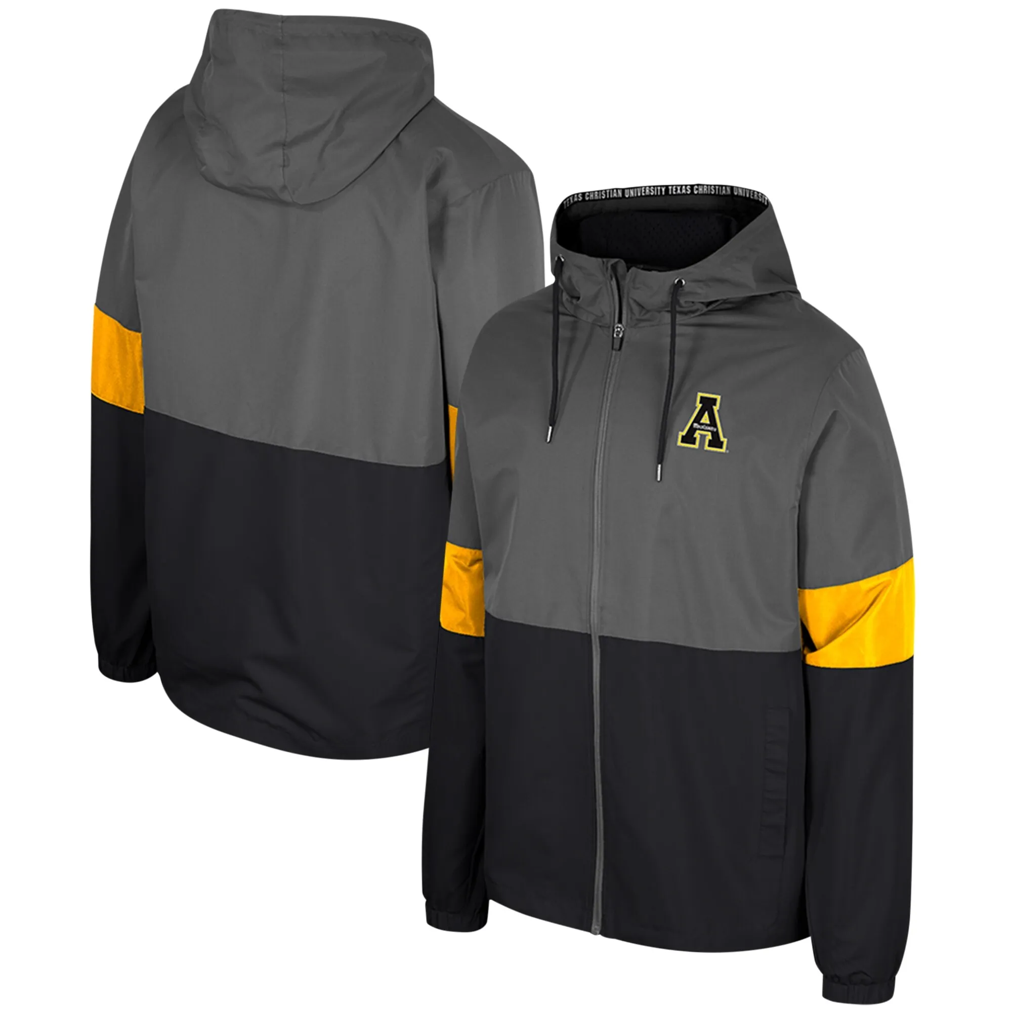 Colosseum Appalachian State Mountaineers Charcoal Miles Full-Zip Hoodie Jacket