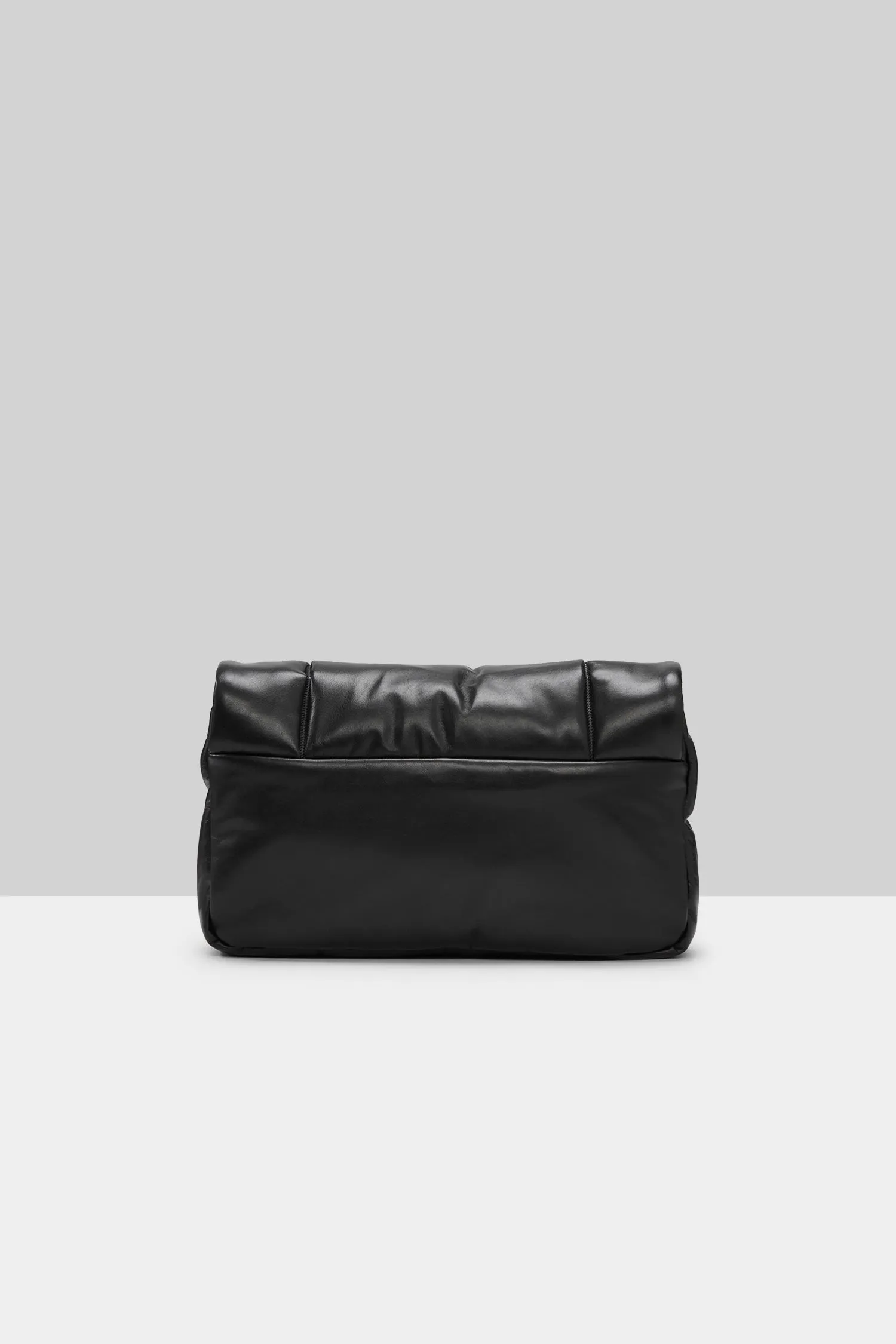 Cornice Leather Clutch Bag in Black