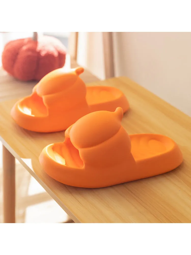   Cute Pumpkin Soft-Bottomed Sandals - Women'S Waterproof Colorful Jelly Slides   