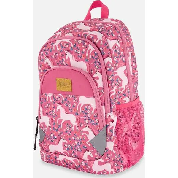 Deux par Deux Toddler Girls Unicorn Print Backpack 16L, Pink