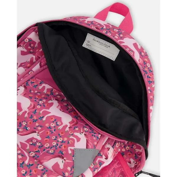 Deux par Deux Toddler Girls Unicorn Print Backpack 16L, Pink