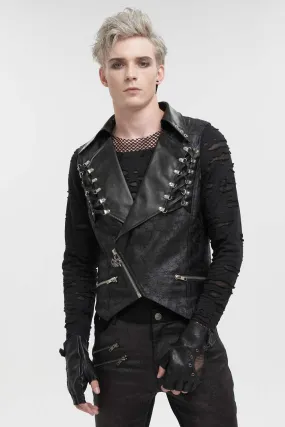 Devil Fashion - Gothic Punk Faux Leather Vest WT073 | Dark Ages