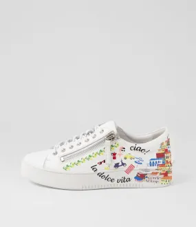 DJANGO & JULIETTE Longview White Multi Sneakers