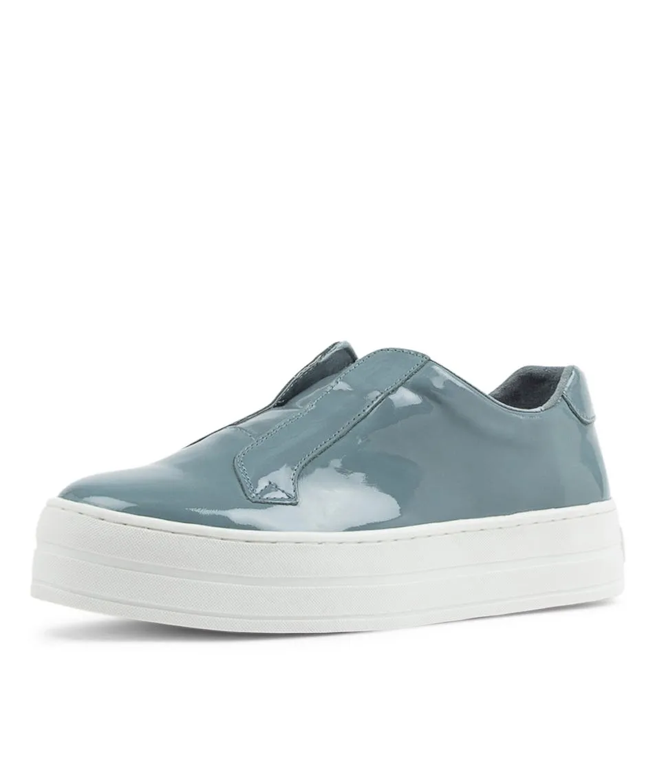 DJANGO & JULIETTE Shia Denim Patent Leather Sneakers Ws