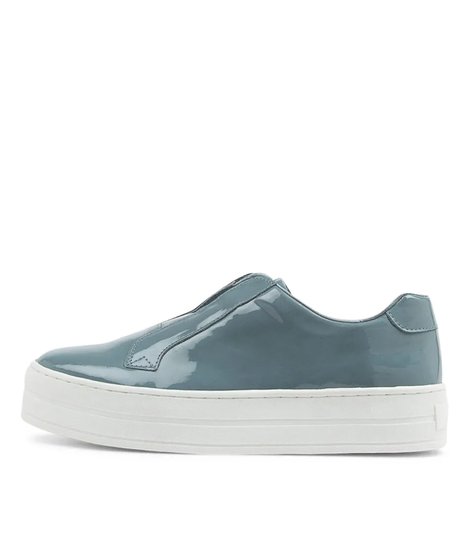 DJANGO & JULIETTE Shia Denim Patent Leather Sneakers Ws