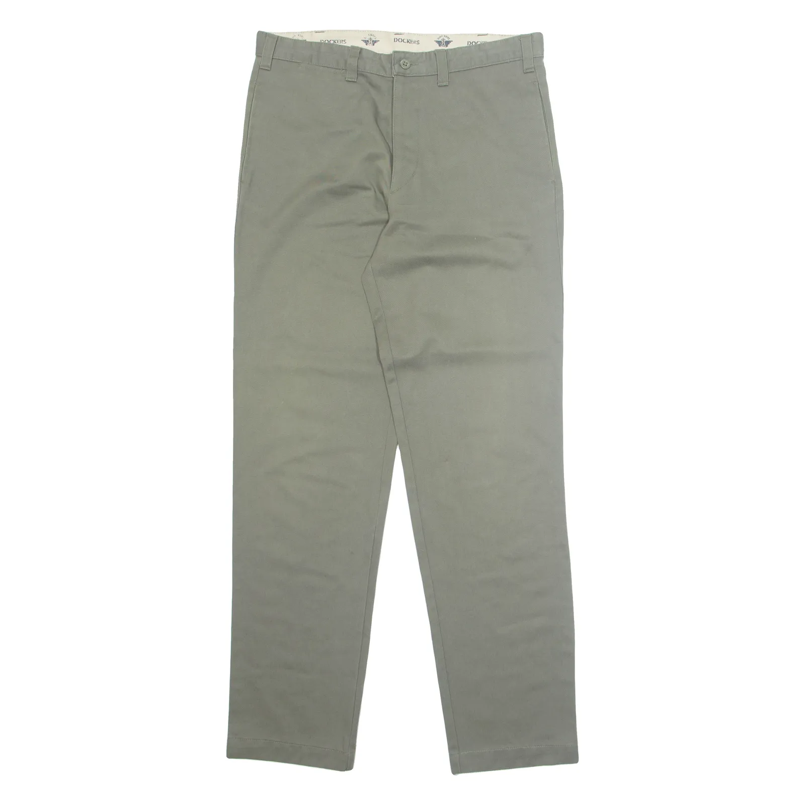 DOCKERS Chino Mens Trousers Green Regular Tapered W34 L34