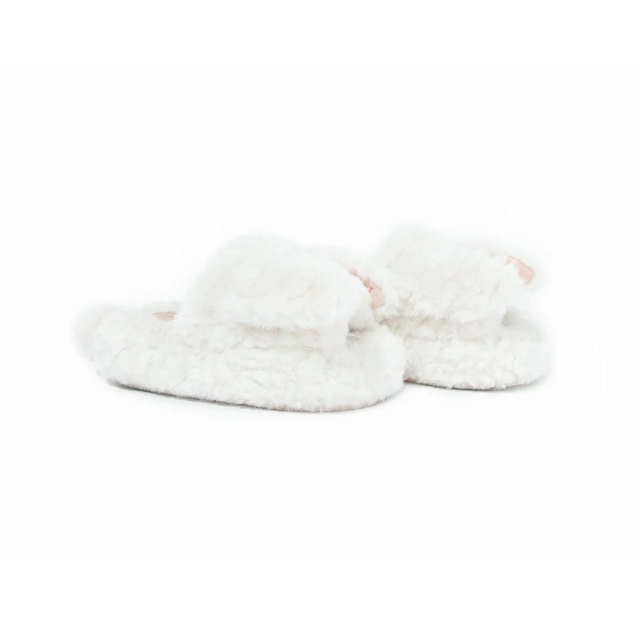 Doozoo Dynamic Fuzzy Slipper In White-