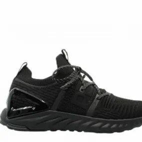 [e92577] mens peak taichi 1.0 plus triple black flyknit gym running sneakers