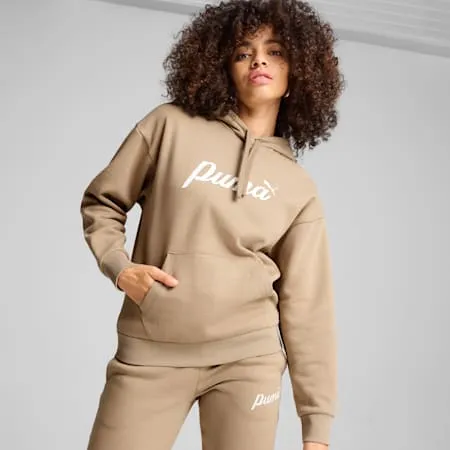 ESS+ Script Women's Hoodie | Oak Branch-White Rubber | PUMA New Arrivals | PUMA 