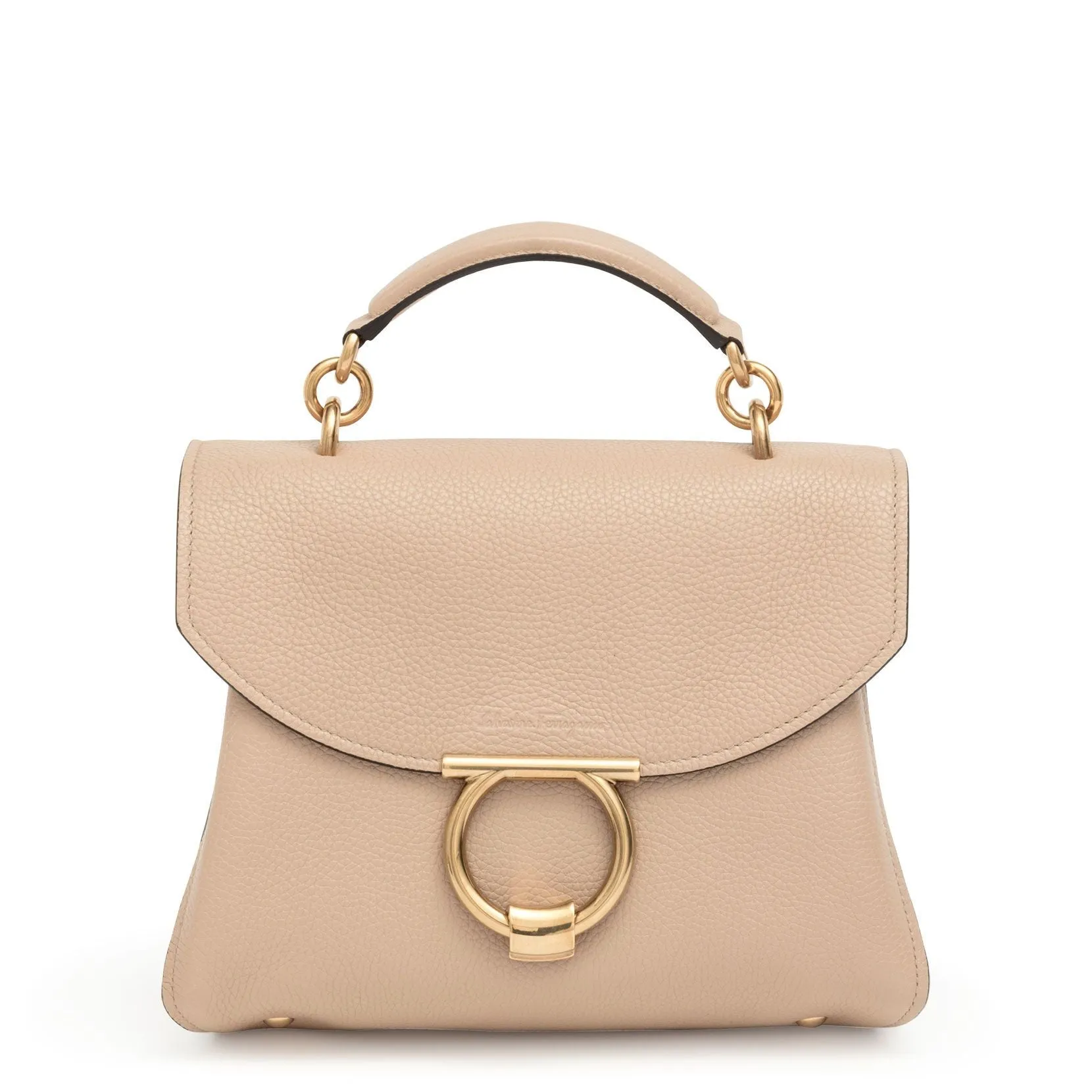 Ferragamo Margot S beige leather bag