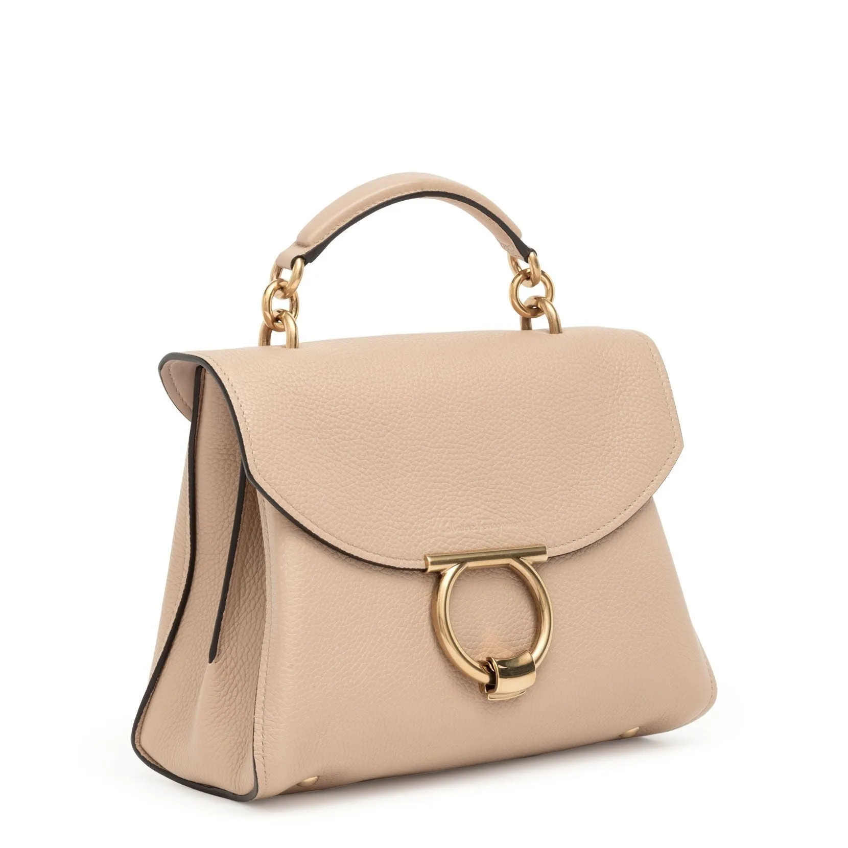 Ferragamo Margot S beige leather bag