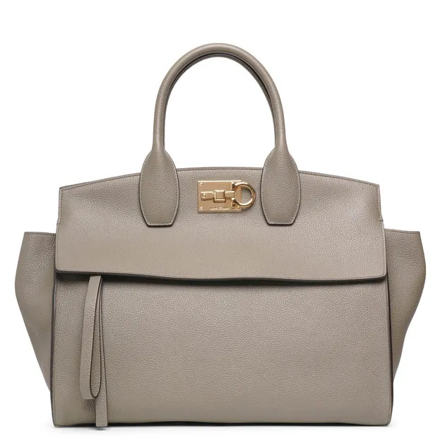 Ferragamo The Studio Soft olive leather bag