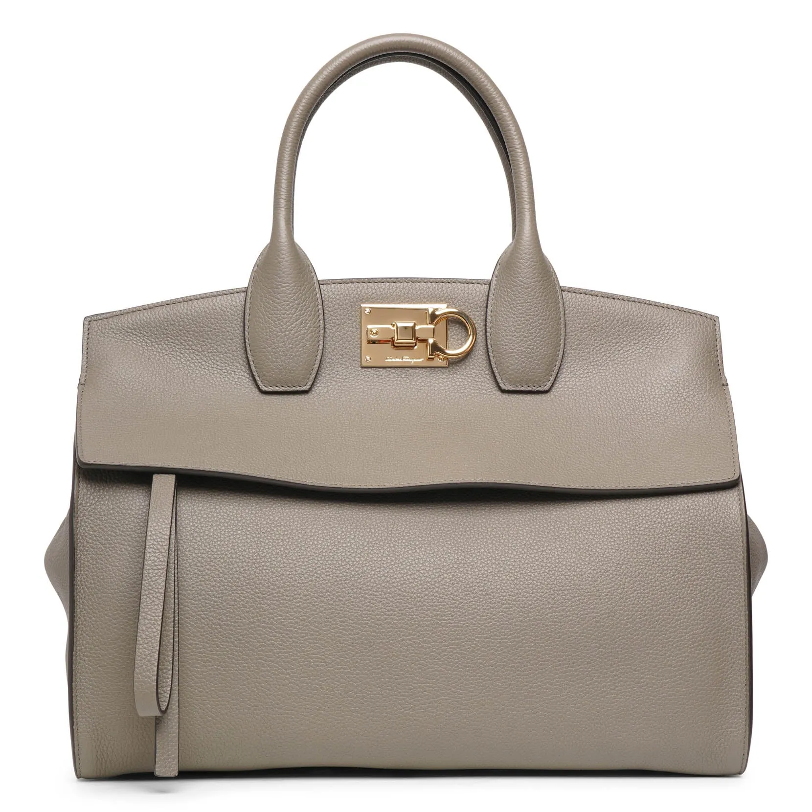 Ferragamo The Studio Soft olive leather bag