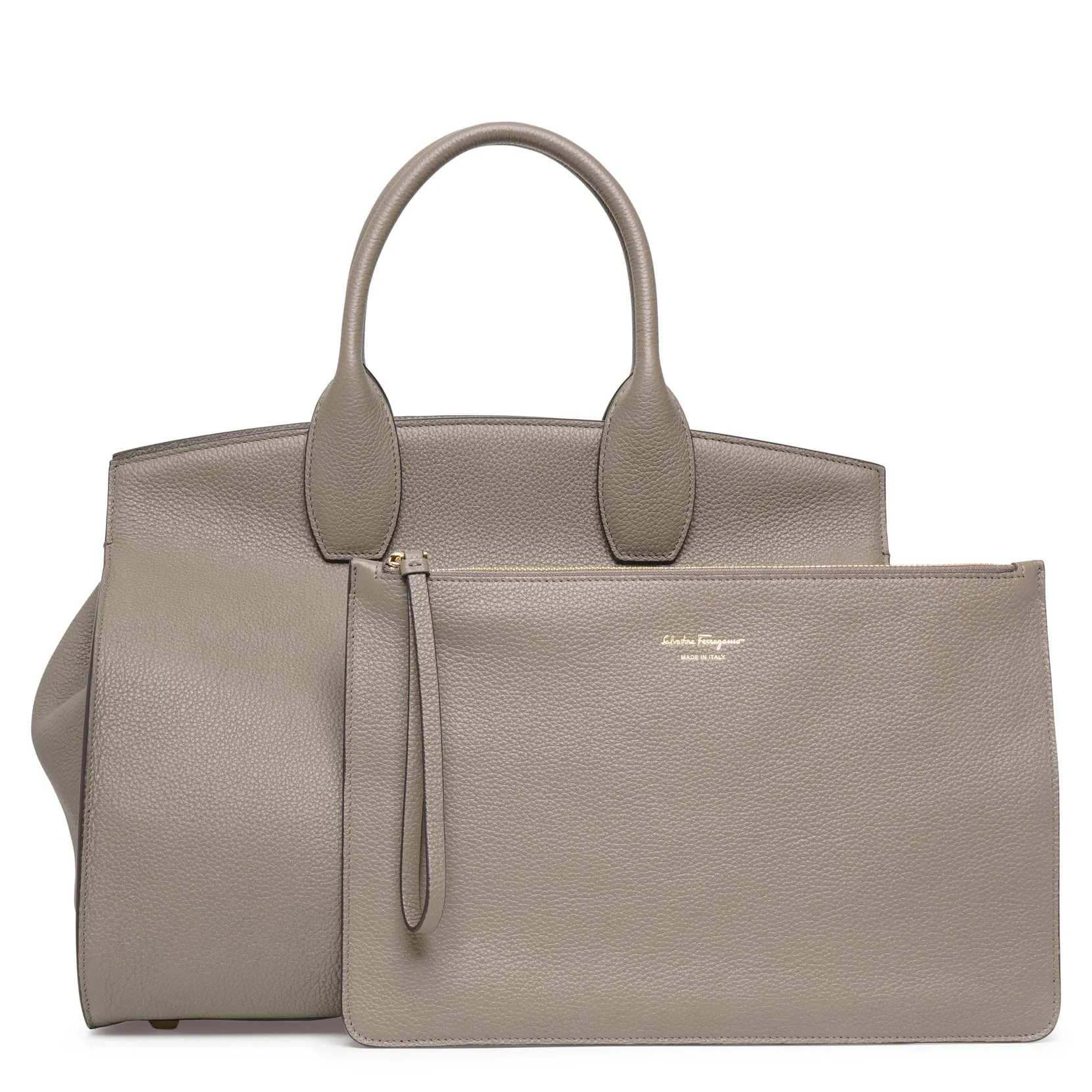 Ferragamo The Studio Soft olive leather bag