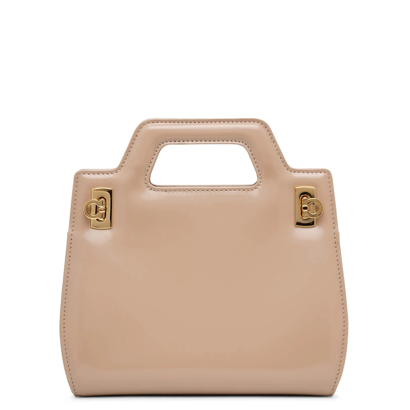 Ferragamo Wanda mini beige leather bag