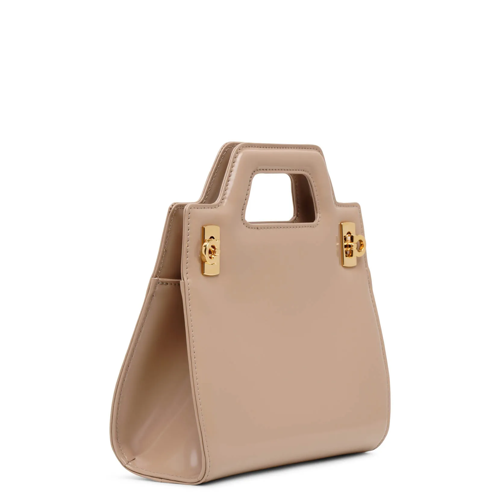 Ferragamo Wanda mini beige leather bag