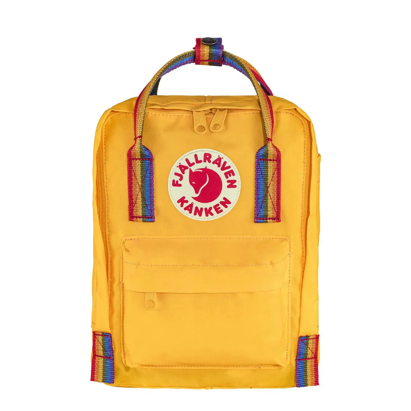 Fjallraven Kanken Rainbow Mini Backpack Warm Yellow / Rainbow Pattern