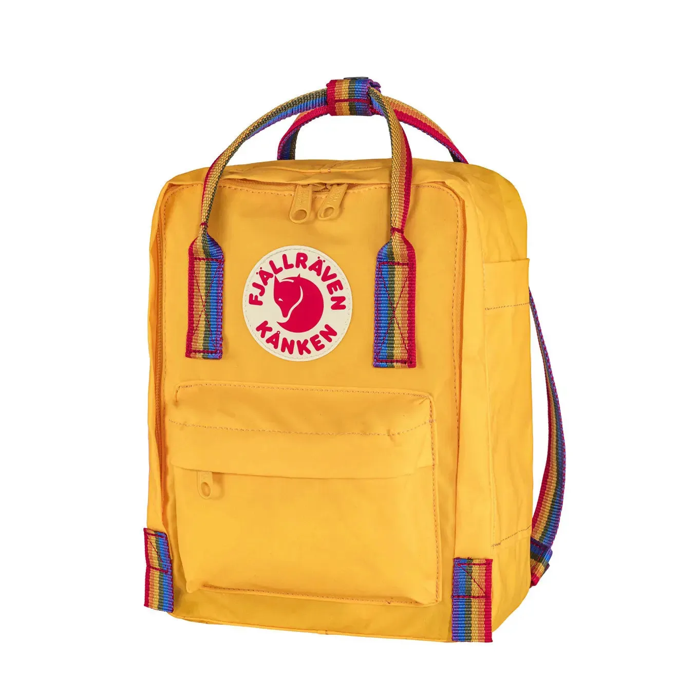 Fjallraven Kanken Rainbow Mini Backpack Warm Yellow / Rainbow Pattern