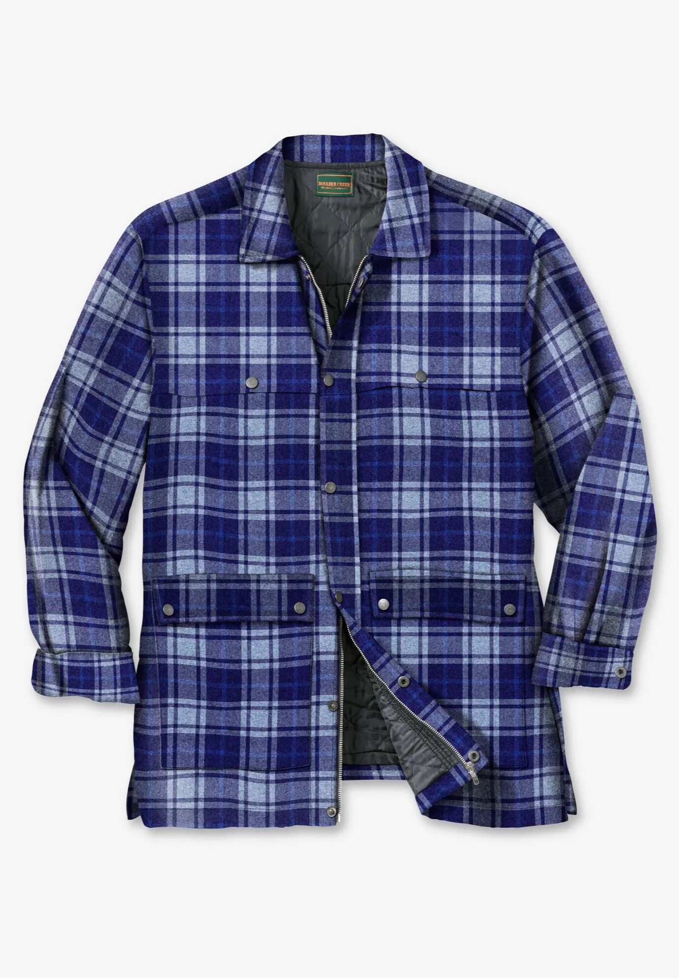 Flannel Full Zip Snap Closure Renegade Shirt Jacket