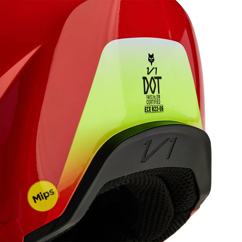 Fox - 2024 V1 Ballast Flo Red/Yellow Helmet