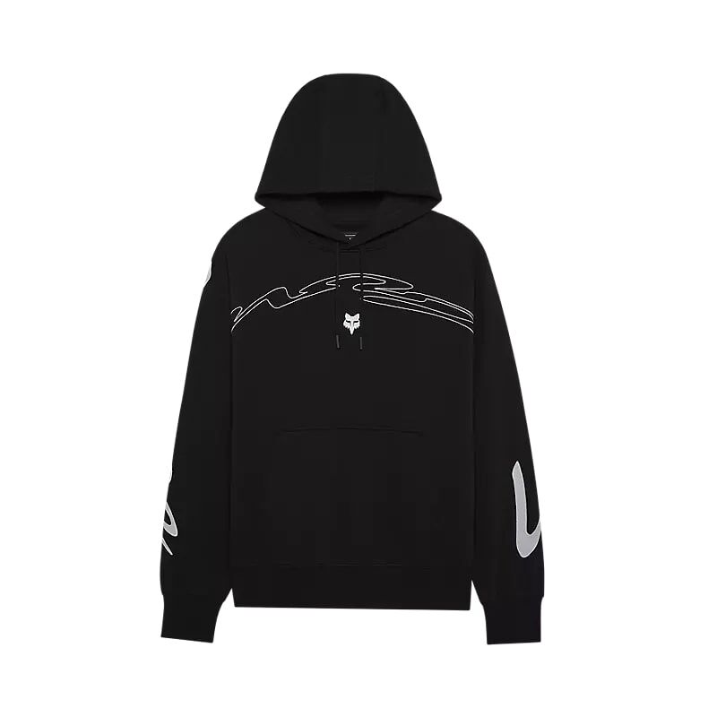 Fox Head Men's Energy Face Oversized Pullover Hoodie in Black