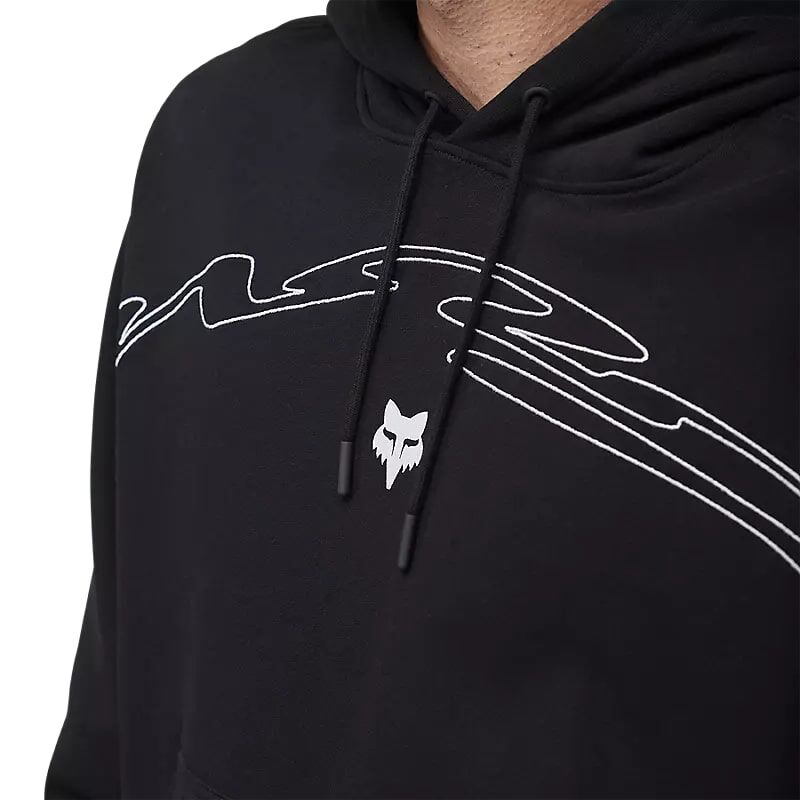 Fox Head Men's Energy Face Oversized Pullover Hoodie in Black