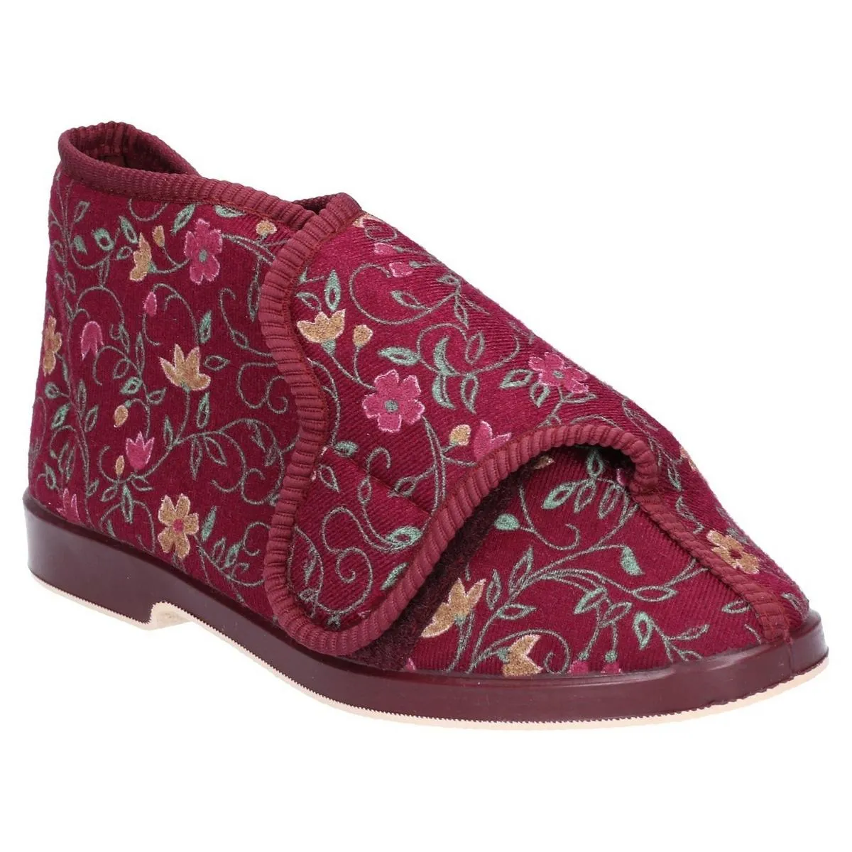 GBS Bella Ladies Wide Fit Slipper Wine