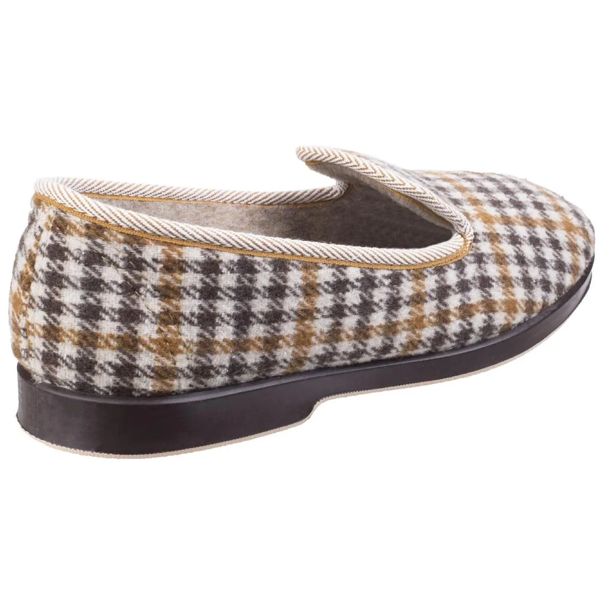 GBS Everett Check Slipper Grey