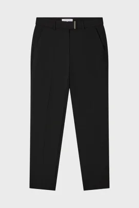 Gerard Darel EMMILY NAVY 7/8 GOLD FASTENER TAILORED TROUSERS