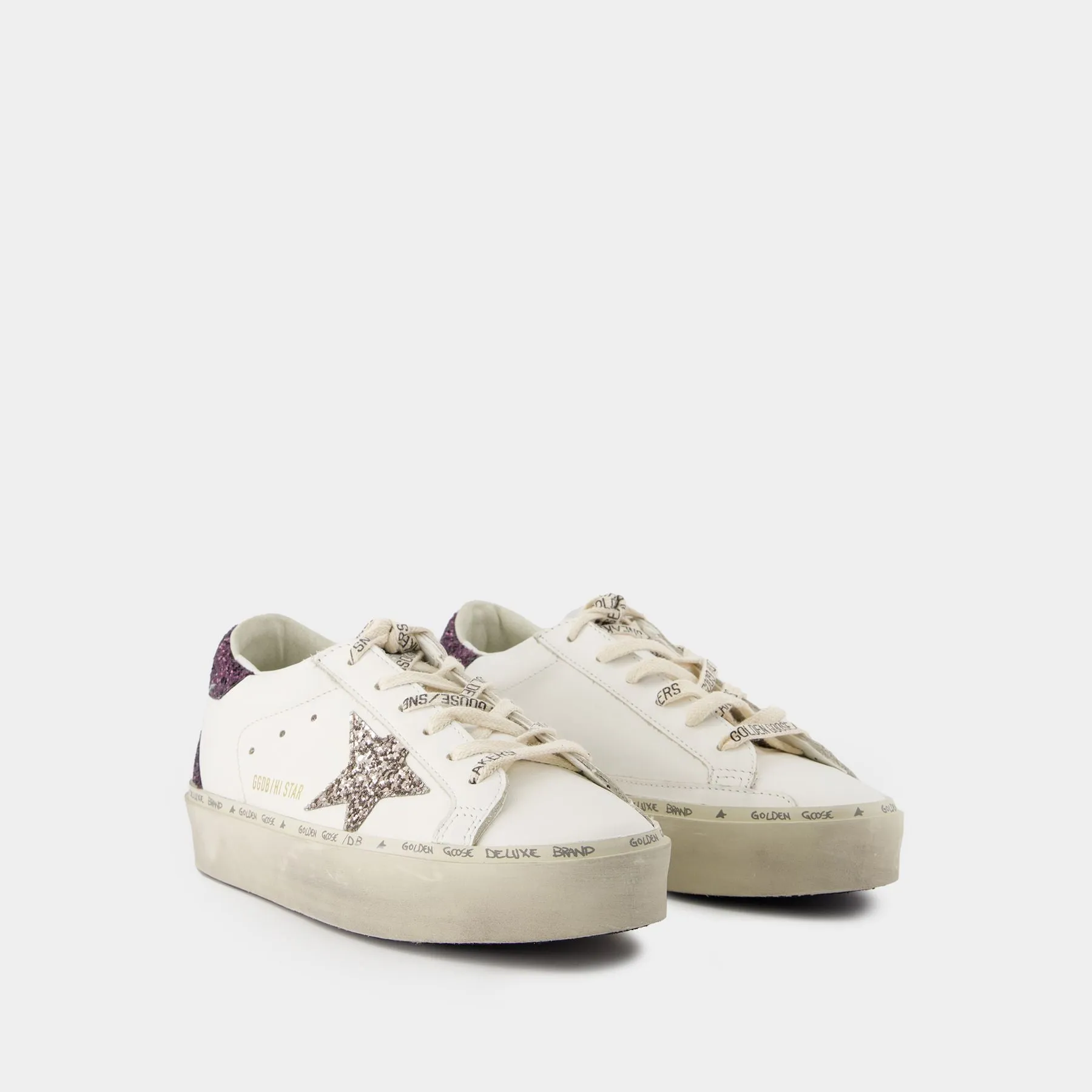 Golden Goose Deluxe Brand  Hi Star Sneakers - Golden Goose Deluxe Brand - Leather - White