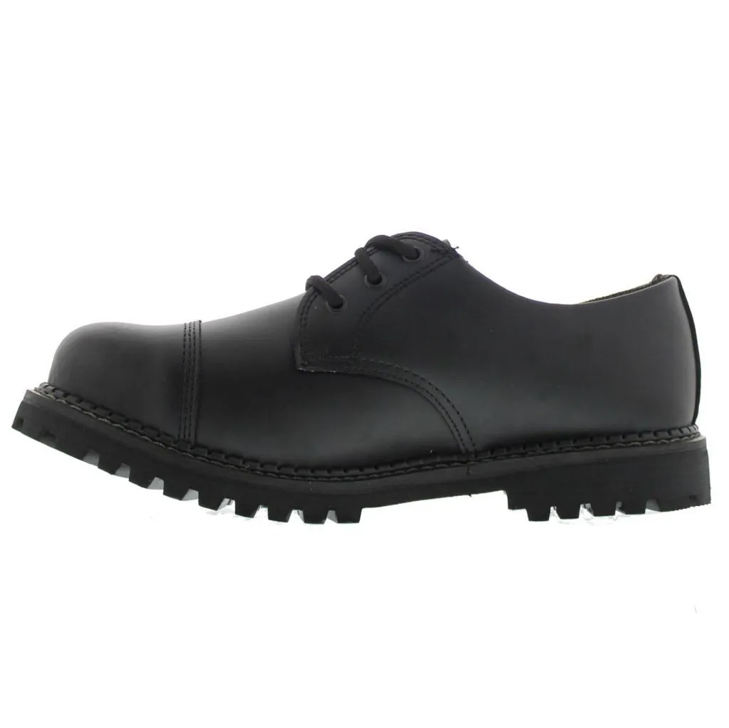 Grinders Unisex Regent CS Leather Black Shoes - UK 12