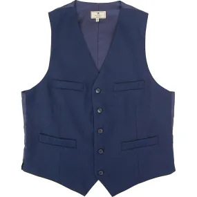 Hackett London Mens Pin Dot Waistcoat in Blue