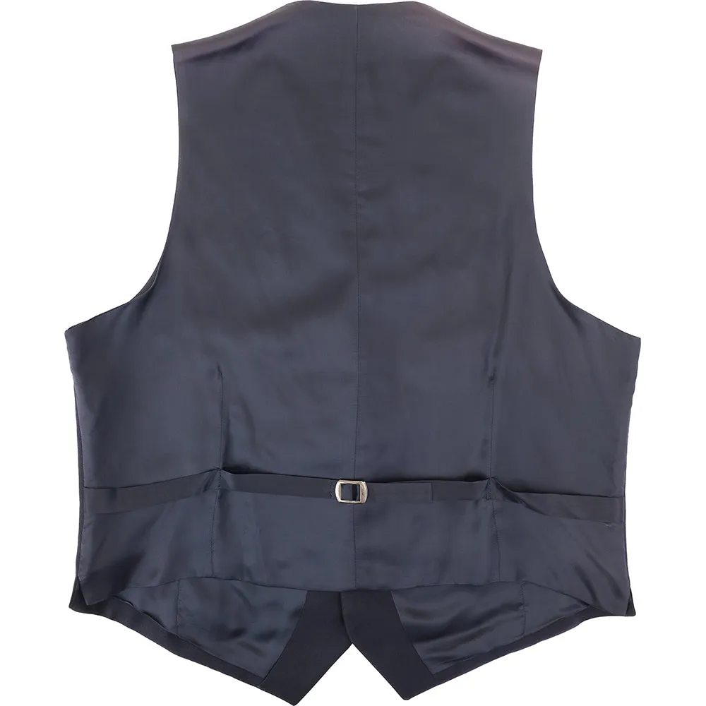 Hackett London Mens Plain Wool 4P Waistcoat in Midnight