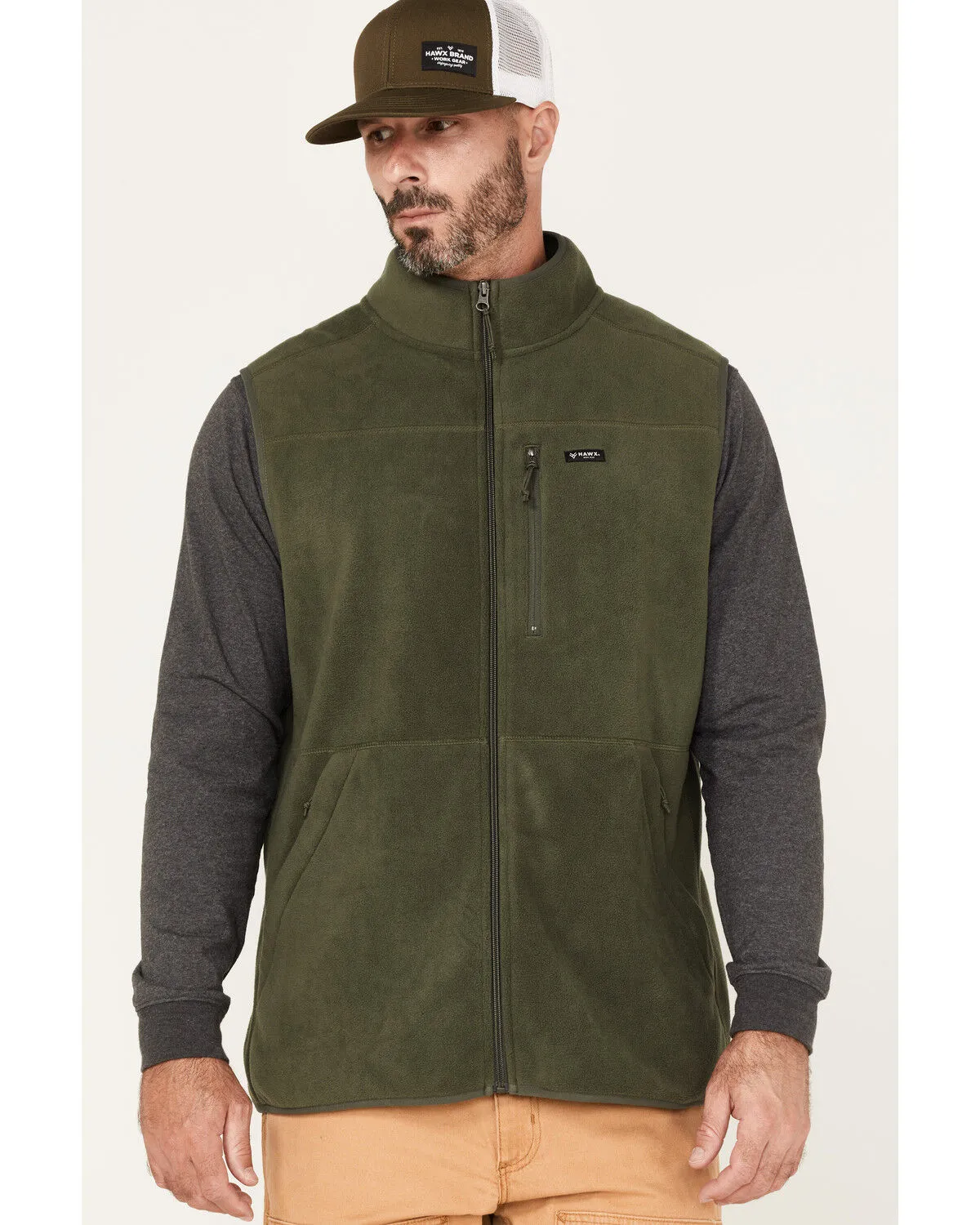 Hawx Men's Fleece Zip Vest