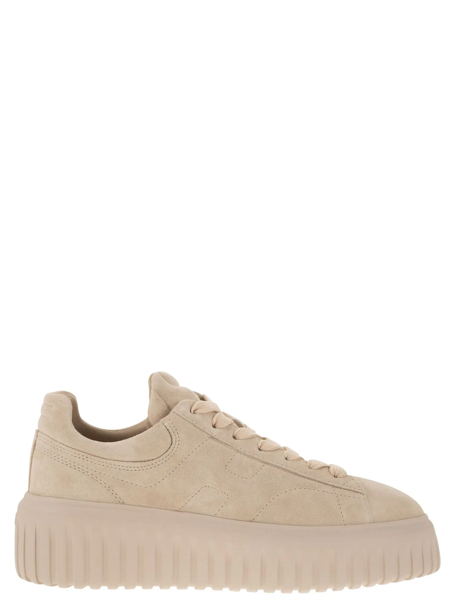 Hogan    Hogan Suede H Stripes Trainers