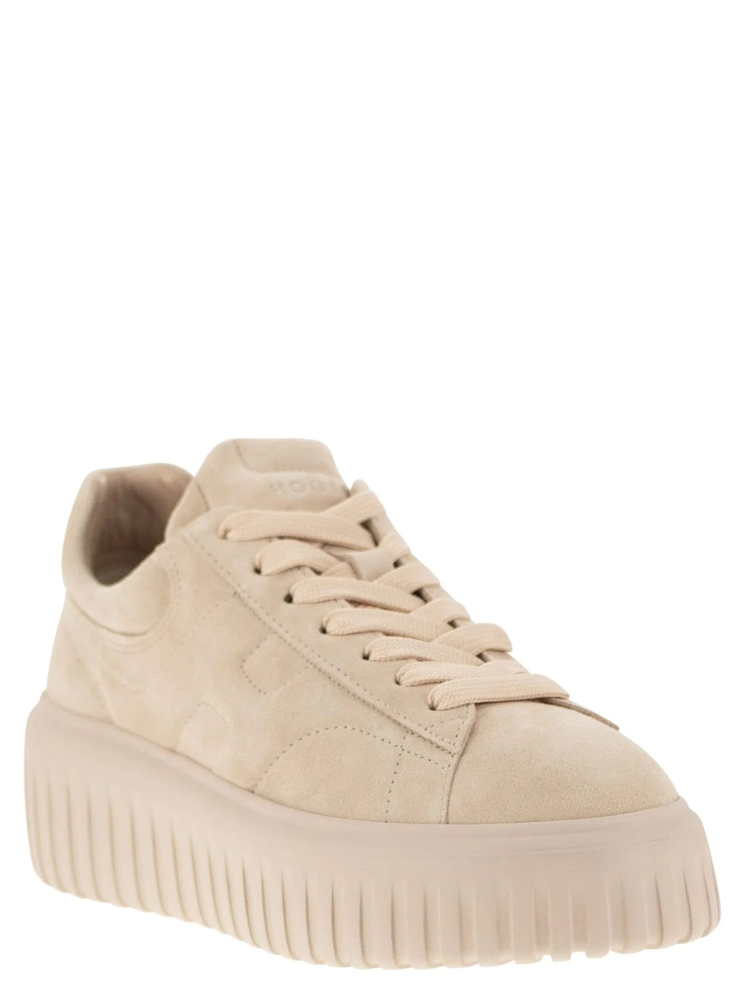 Hogan    Hogan Suede H Stripes Trainers