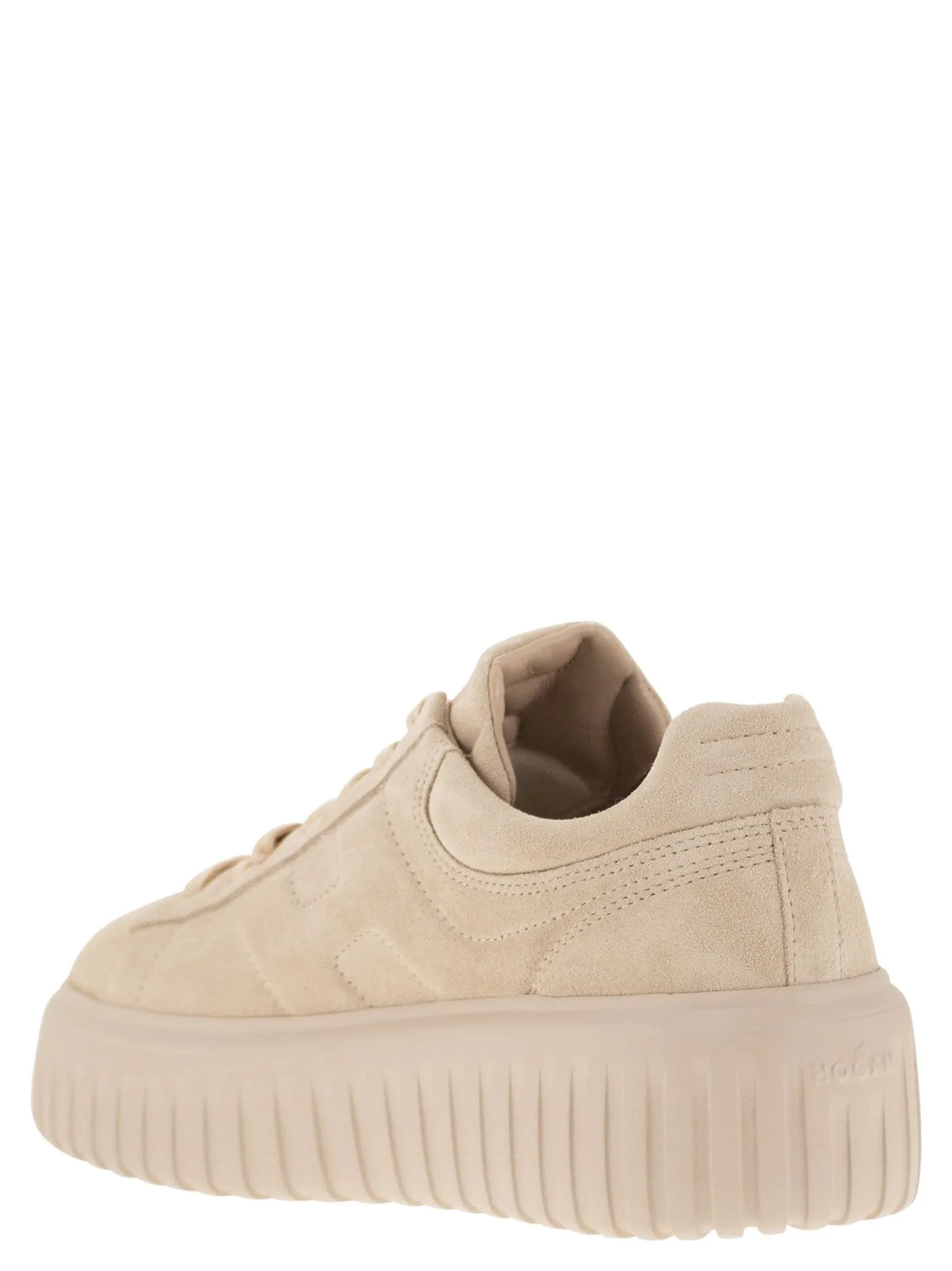 Hogan    Hogan Suede H Stripes Trainers