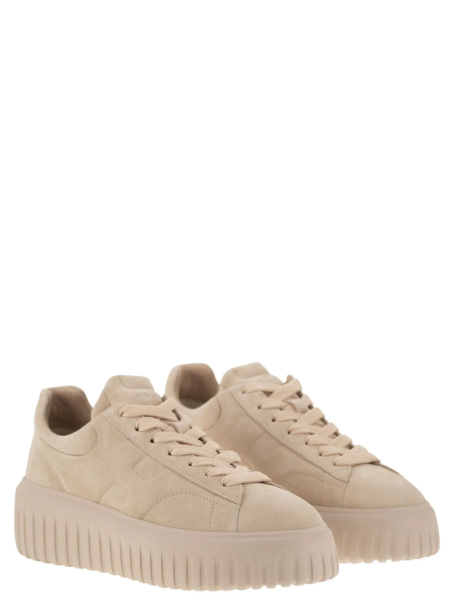 Hogan    Hogan Suede H Stripes Trainers