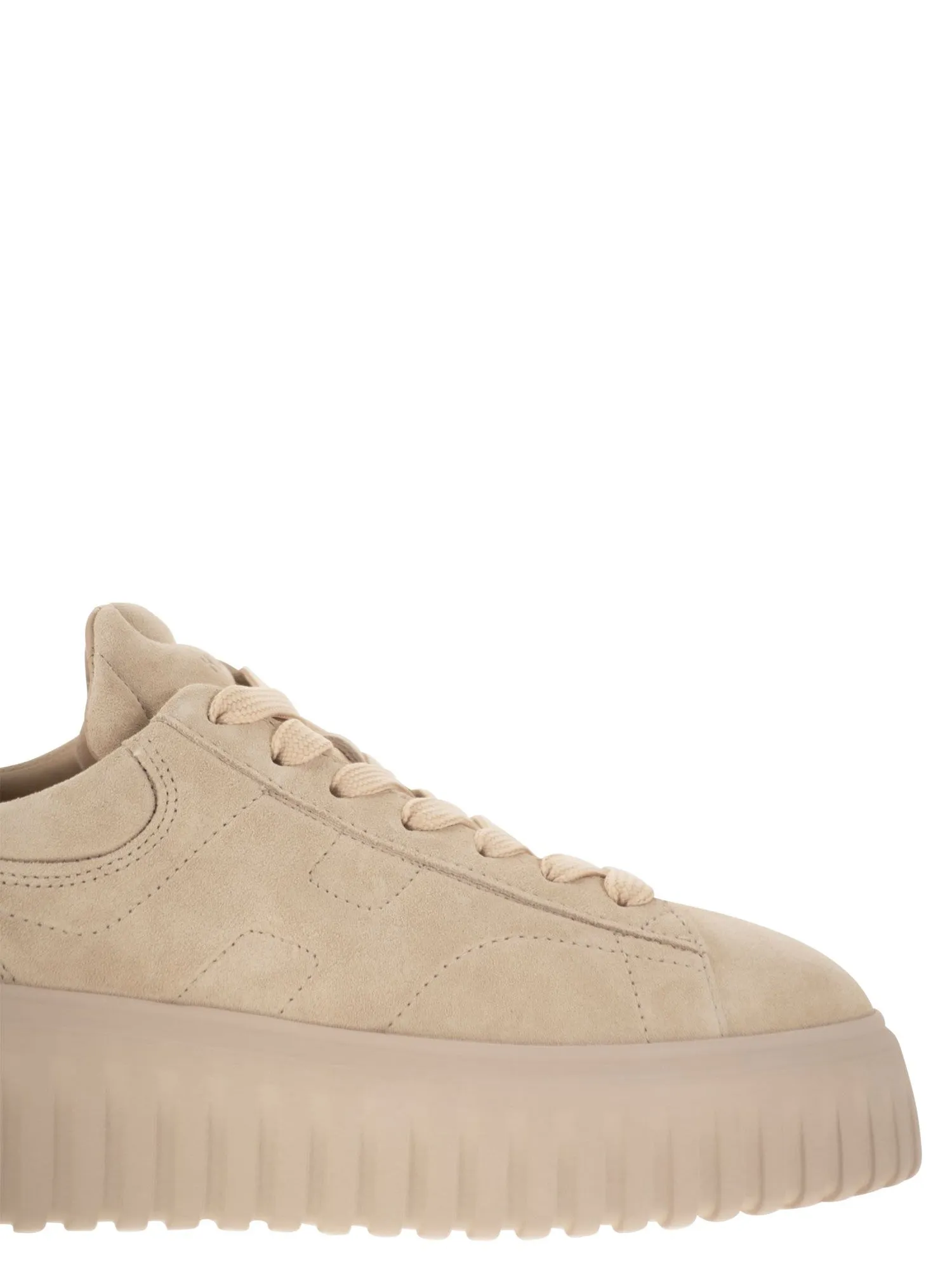 Hogan    Hogan Suede H Stripes Trainers