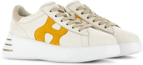 Hogan Rebel leather sneakers Neutrals