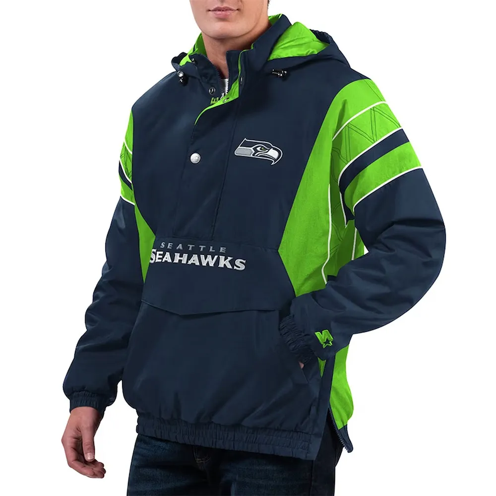 Home Team Seattle Seahawks Half-Zip Hoodie Jacket